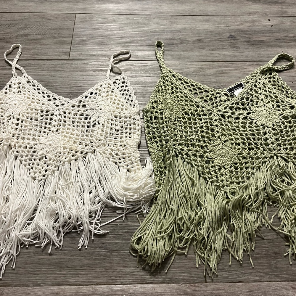 2 in 1 green and white cover ups